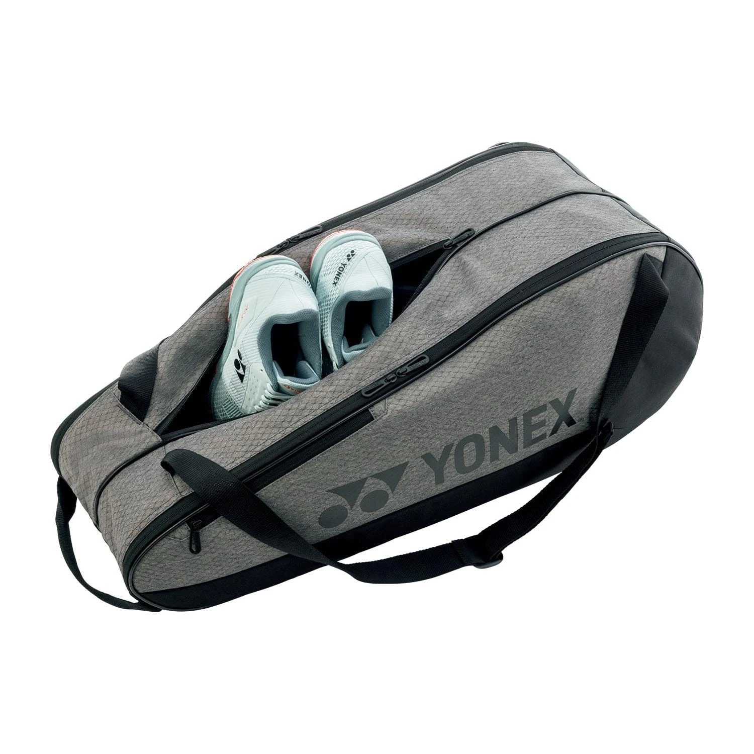 Yonex 42526EX Team 6 Racket Tennis Bag - Grey / Black 2 Yonex 42526EX Team 6 Racket Tennis Bag - Grey / Black - Image 2