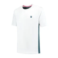 K-Swiss Hypercourt Mix Melange Mens Tennis T-Shirt - White / Stargazer