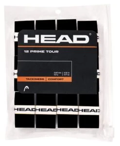 HEAD Prime Tour Tennis Overgrip (12 Pack) - Black