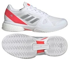 ADIDAS Stella Court Womens Tennis Shoes - White / Red