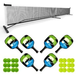 Pickleball United 6 Player Pickleball Paddle & Net Set