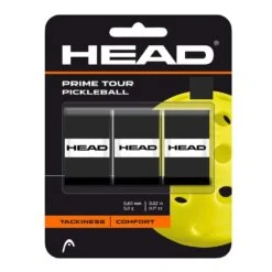 HEAD Prime Tour Pickleball Overgrip (3 Pack) - Black