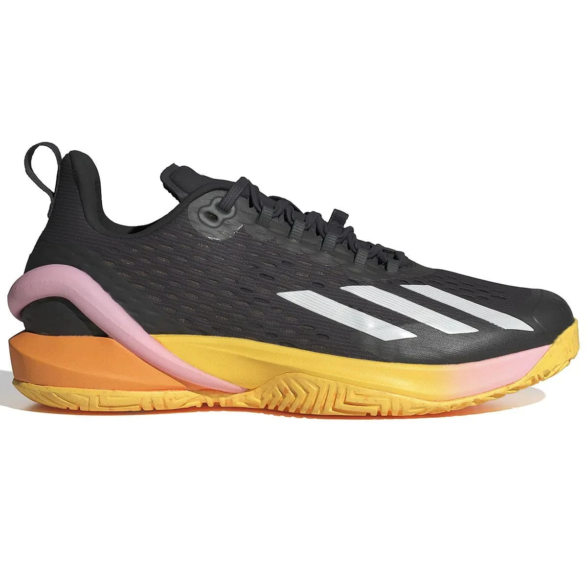 ADIDAS Adizero Cybersonic Mens Tennis Shoes - Aurora Black / Zero Metallic / Spark 2 ADIDAS Adizero Cybersonic Mens Tennis Shoes - Aurora Black / Zero Metallic / Spark - Image 2