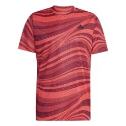 ADIDAS Mens Club Graphic Tennis T-Shirt - Red