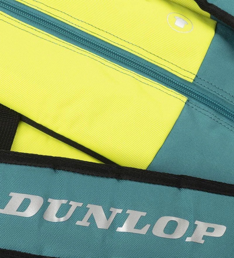 Dunlop SX Performance 12 Racket Tennis Bag - Teal / Black / Yellow 4 Dunlop SX Performance 12 Racket Tennis Bag - Teal / Black / Yellow - Image 4