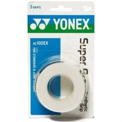 Yonex AC102EX Super Grap Tennis Overgrip - 3 Pack - White