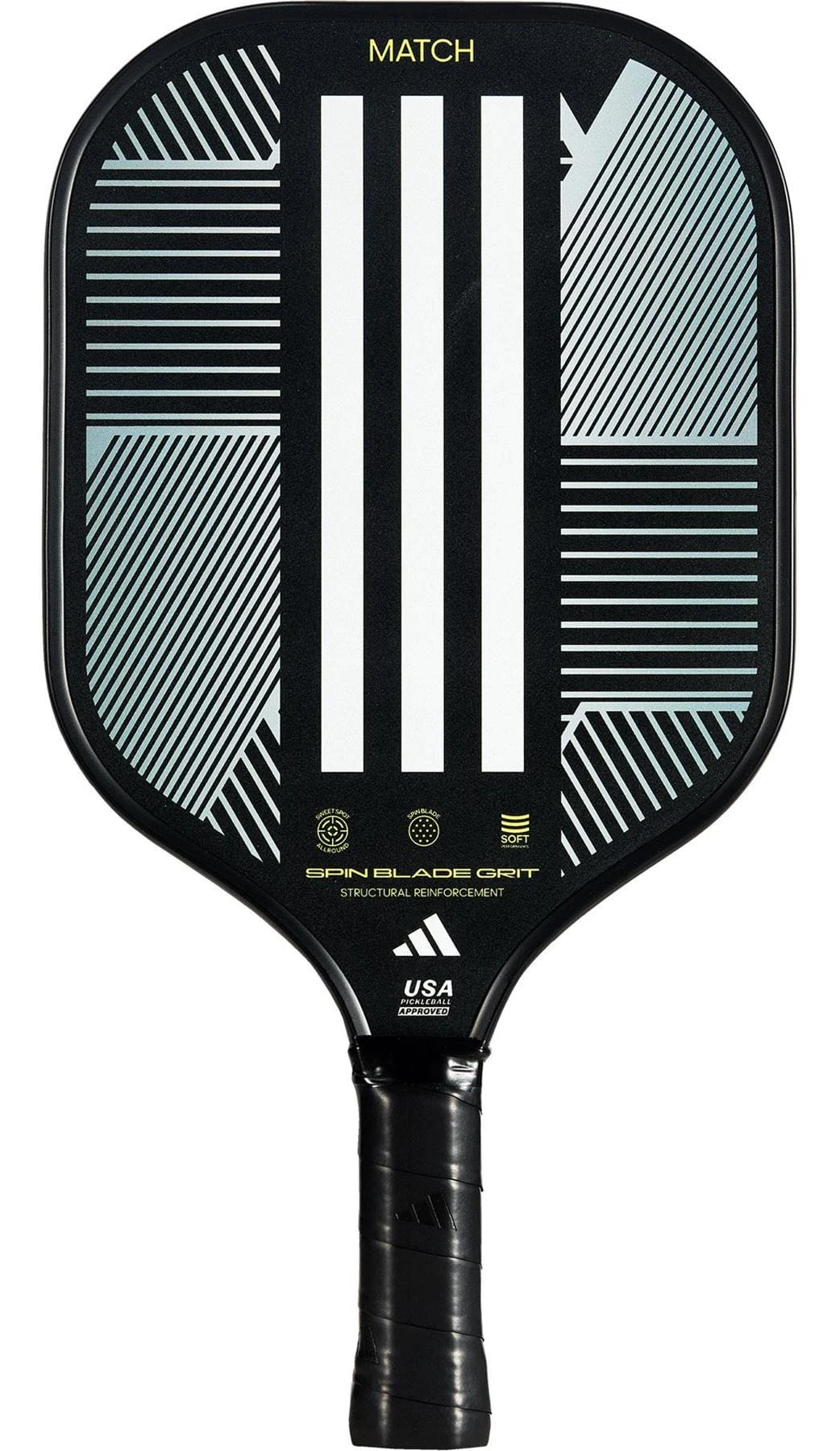 ADIDAS Match 3.3 Pickleball Paddle - Black 1 ADIDAS Match 3.3 Pickleball Paddle - Black