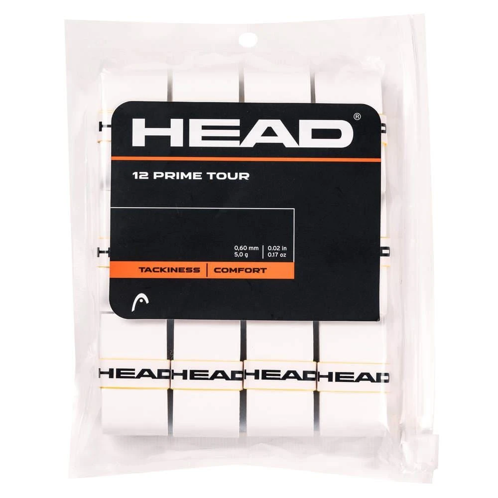 HEAD Prime Tour Overgrip (12 Pack) - White 1 HEAD Prime Tour Overgrip (12 Pack) - White