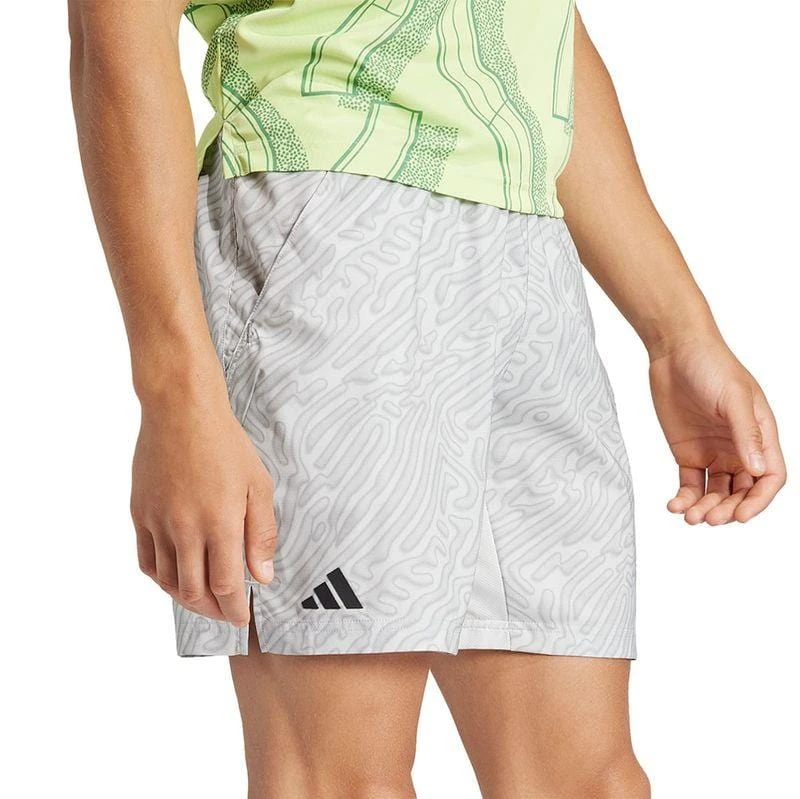 ADIDAS Melbourne Mens Pro 7 Inch Tennis Shorts - Grey 3 ADIDAS Melbourne Mens Pro 7 Inch Tennis Shorts - Grey - Image 3