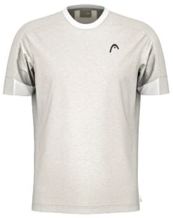 HEAD Play Tech Mens Tennis T-Shirt - White / Grey