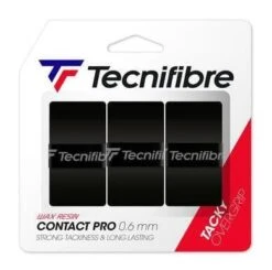 Tecnifibre Contact Pro Tennis Overgrip - 3 Pack - Black