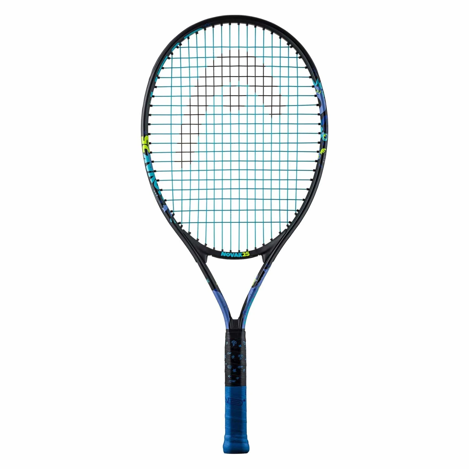 HEAD Novak 25 Junior Tennis Racket - Black / Blue 1 HEAD Novak 25 Junior Tennis Racket - Black / Blue