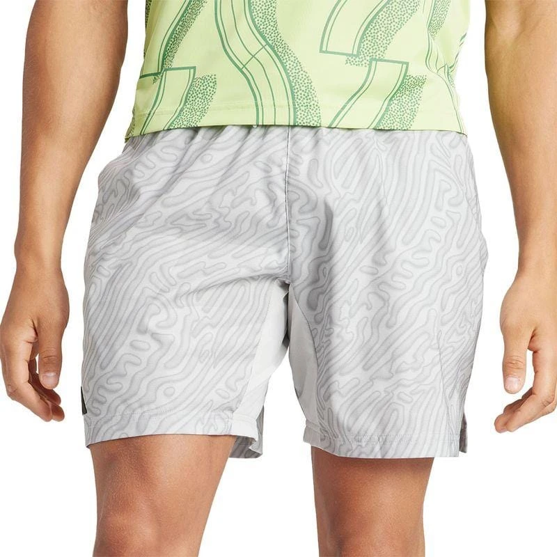 ADIDAS Melbourne Mens Pro 7 Inch Tennis Shorts - Grey 2 ADIDAS Melbourne Mens Pro 7 Inch Tennis Shorts - Grey - Image 2