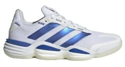 ADIDAS Stabil 16 Mens Indoor Court Shoes - White / Blue -Tennis Equipment Shop 6d2d0ee1 bd80 4ca0 8d61 b06d9c9e5b19