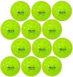 Pickleball United True Competition 40 Outdoor Pickleball Ball (12 Ball) - Yellow