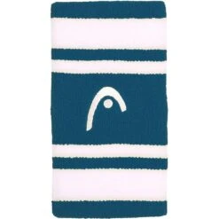HEAD 5" Striped Tennis Wristband - Teal / White