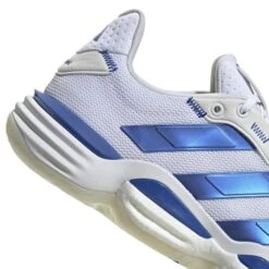 ADIDAS Stabil 16 Mens Indoor Court Shoes - White / Blue -Tennis Equipment Shop 7f4272a2 c724 407f a966 d536243925c6
