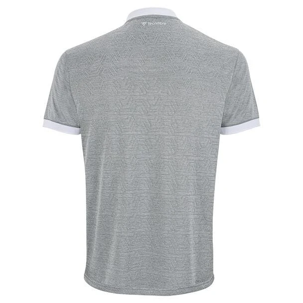 Tecnifibre Mens Team Tennis Mesh Polo Shirt - Silver 2 Tecnifibre Mens Team Tennis Mesh Polo Shirt - Silver - Image 2