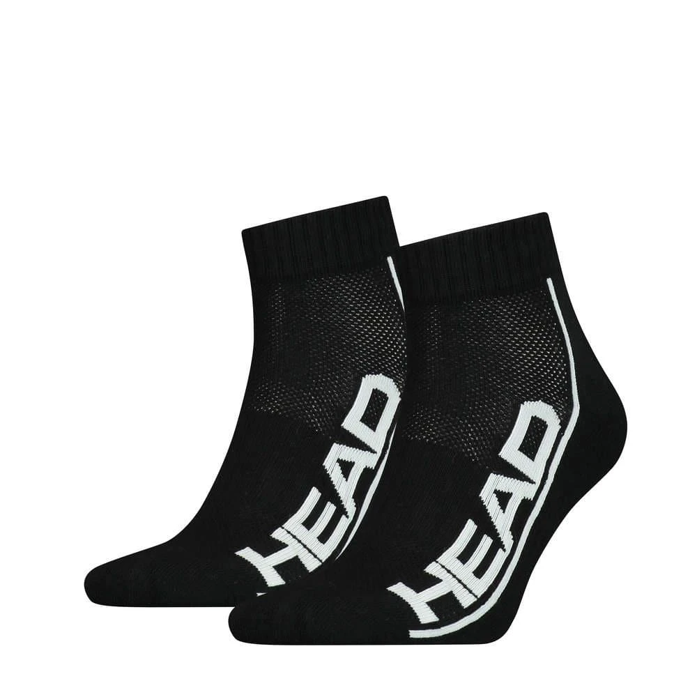 HEAD Stripe Quarter Tennis Socks (2 Pack) - Black 1 HEAD Stripe Quarter Tennis Socks (2 Pack) - Black