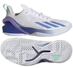 Adidas Adizero Cybersonic Womens Tennis Shoes - Cloud White / Blue Fusion / Pulse Mint