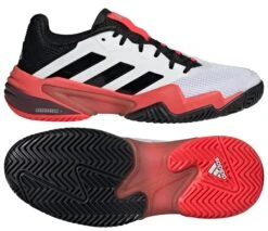 ADIDAS Barricade 13 Mens Tennis Shoes - White / Black / Red
