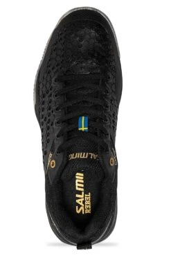 Salming Rebel Mens Indoor Court Shoe - Black / Gold -Tennis Equipment Shop 9a640606 dd03 442b 81b4 4462dd368991