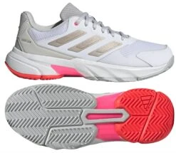 ADIDAS CourtJam Control 3 Womens Tennis Shoes - White / Red