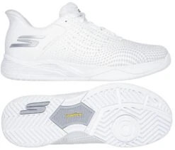 Skechers Viper Court Reload Slip Ins Relaxed Fit Tennis Shoes - White