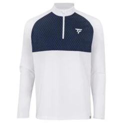 Tecnifibre Mens Thermo Tennis Zipper Longsleeve - White