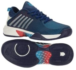 K-Swiss Hypercourt Supreme Mens Tennis Shoes - Blue Opal / White / Lollipop