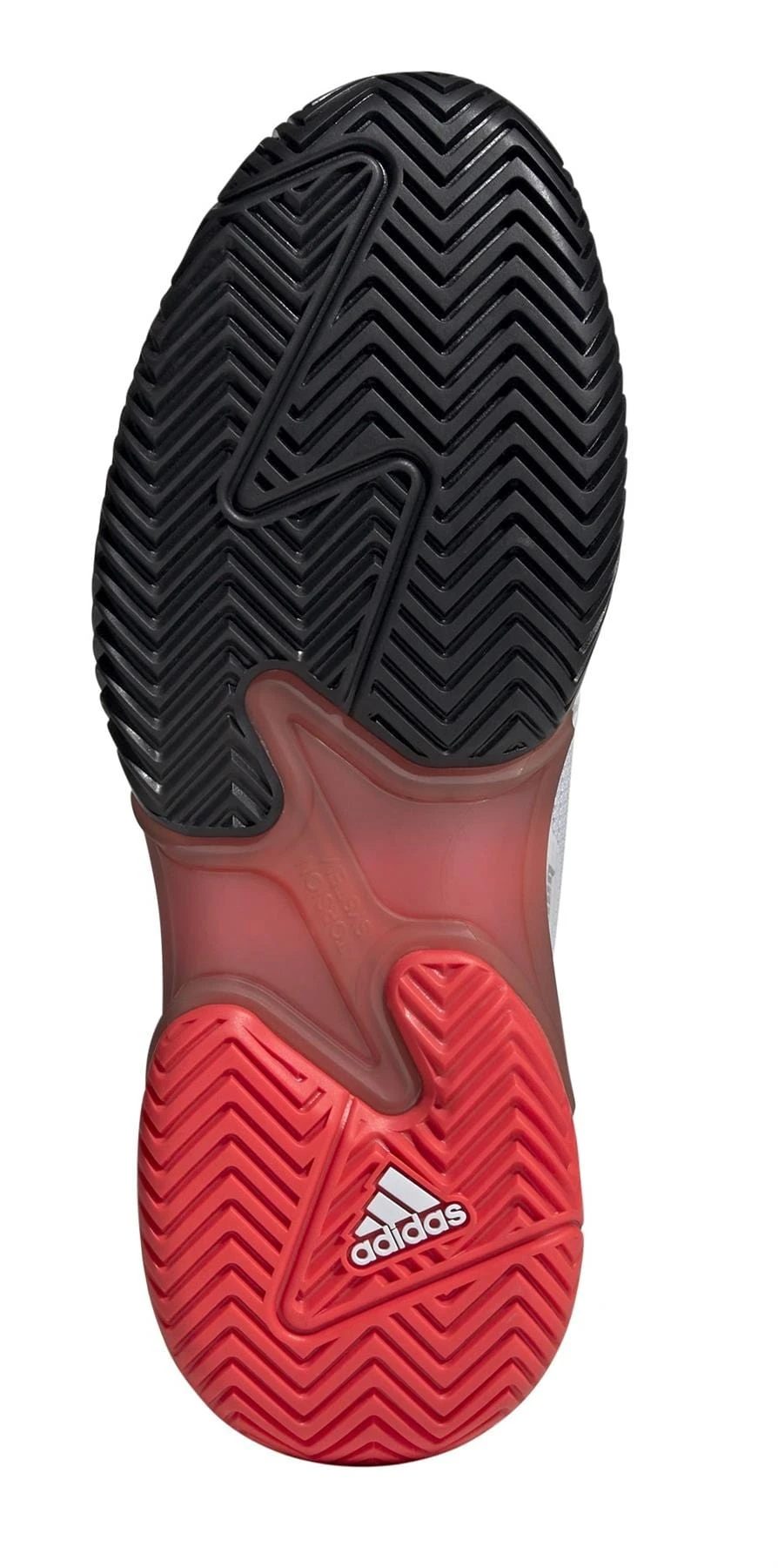 ADIDAS Barricade 13 Mens Tennis Shoes - White / Black / Red 4 ADIDAS Barricade 13 Mens Tennis Shoes - White / Black / Red - Image 4