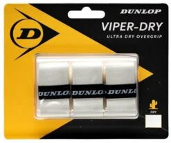 Dunlop Viper-Dry Tennis Overgrip - 3 Pack - White