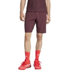 ADIDAS Ergo Mens Tennis Shorts - Ruby -Tennis Equipment Shop c19385dd 6791 4bef 80e4 591323066f0b