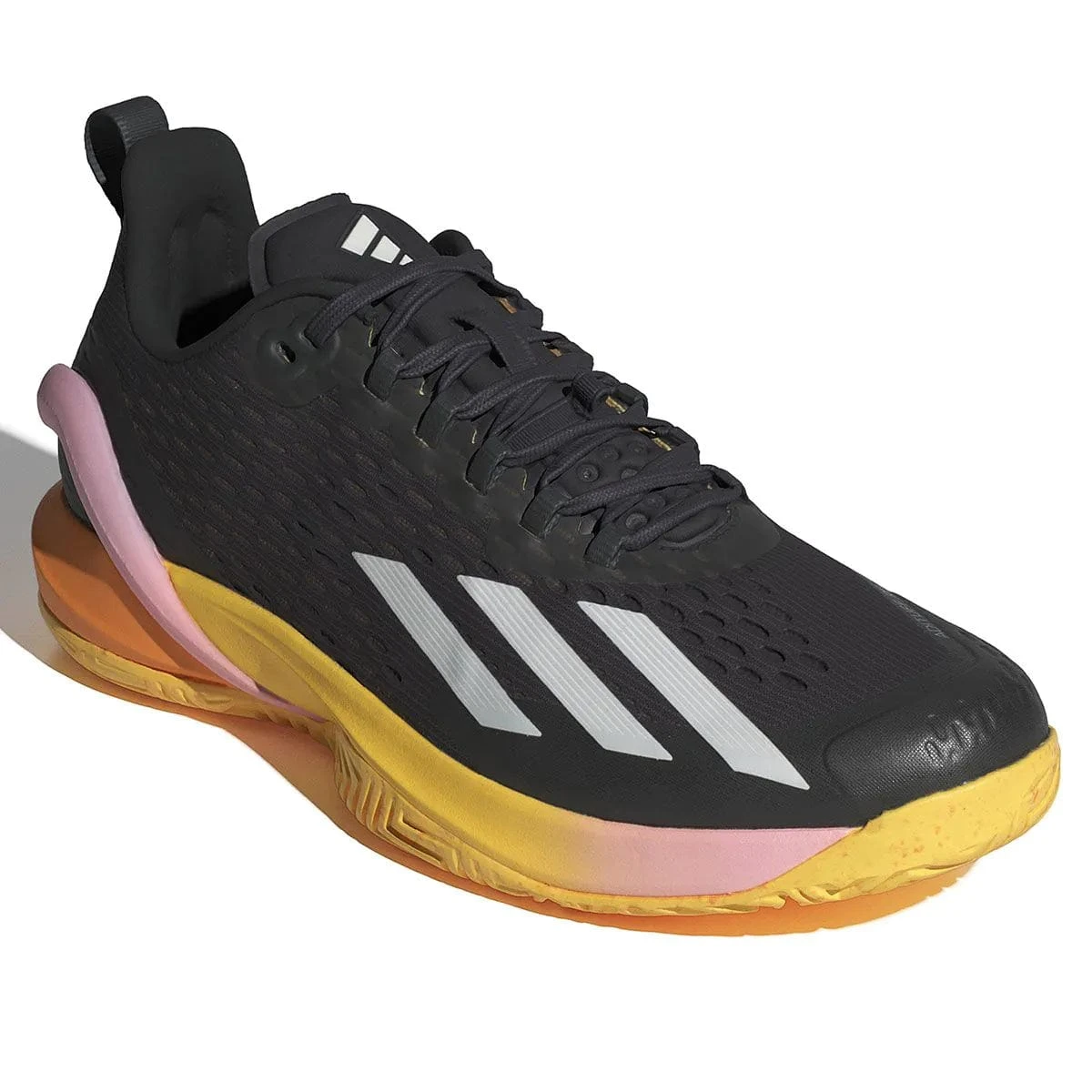 ADIDAS Adizero Cybersonic Mens Tennis Shoes - Aurora Black / Zero Metallic / Spark 6 ADIDAS Adizero Cybersonic Mens Tennis Shoes - Aurora Black / Zero Metallic / Spark - Image 6