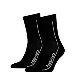 HEAD Performance Short Crew Tennis Socks (2 Pack) - Black