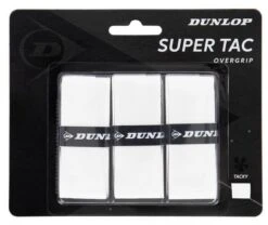 Dunlop Super Tac Tennis Overgrip - 3 Pack - White