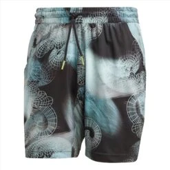 Adidas Mens Printed Aeroready Ergo Pro Tennis Shorts - Black