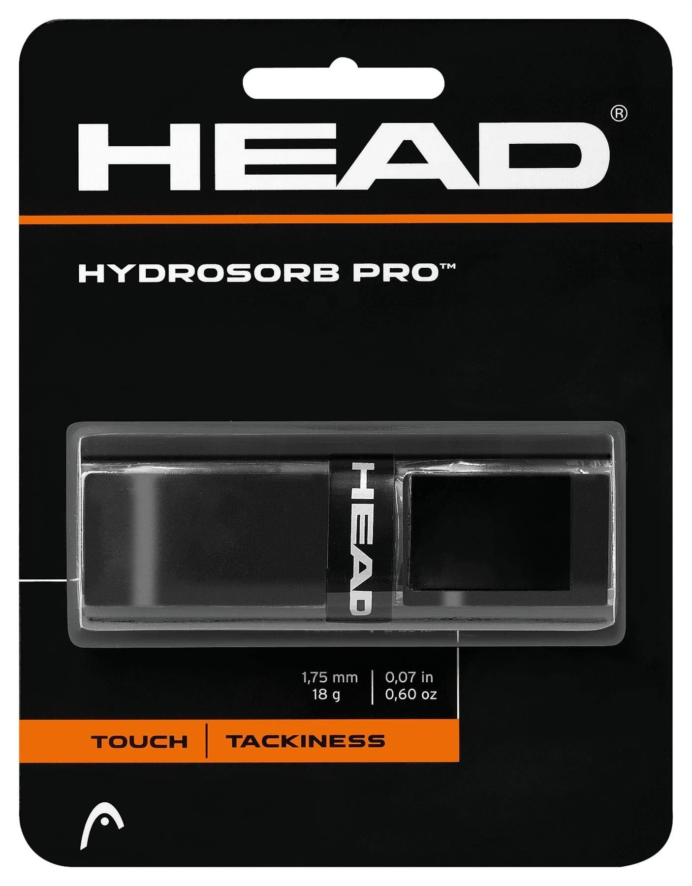 HEAD HydroSorb Pro Replacement Tennis Grip - Black 1 HEAD HydroSorb Pro Replacement Tennis Grip - Black
