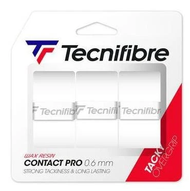 Tecnifibre Contact Pro Tennis Overgrip - 3 Pack - White 1 Tecnifibre Contact Pro Tennis Overgrip - 3 Pack - White
