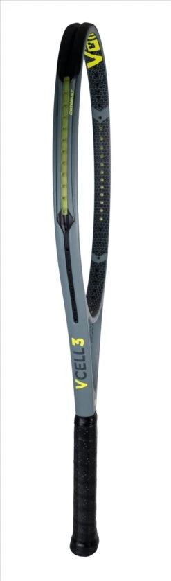 Volkl V-Cell 3 Tennis Racket - Grey / Yellow (Frame Only) -Tennis Equipment Shop f153b215 a7e9 4581 8169 aef5fd0e99b6
