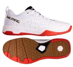 Salming Eagle Womens Indoor Court Tennis Shoes - White / Red