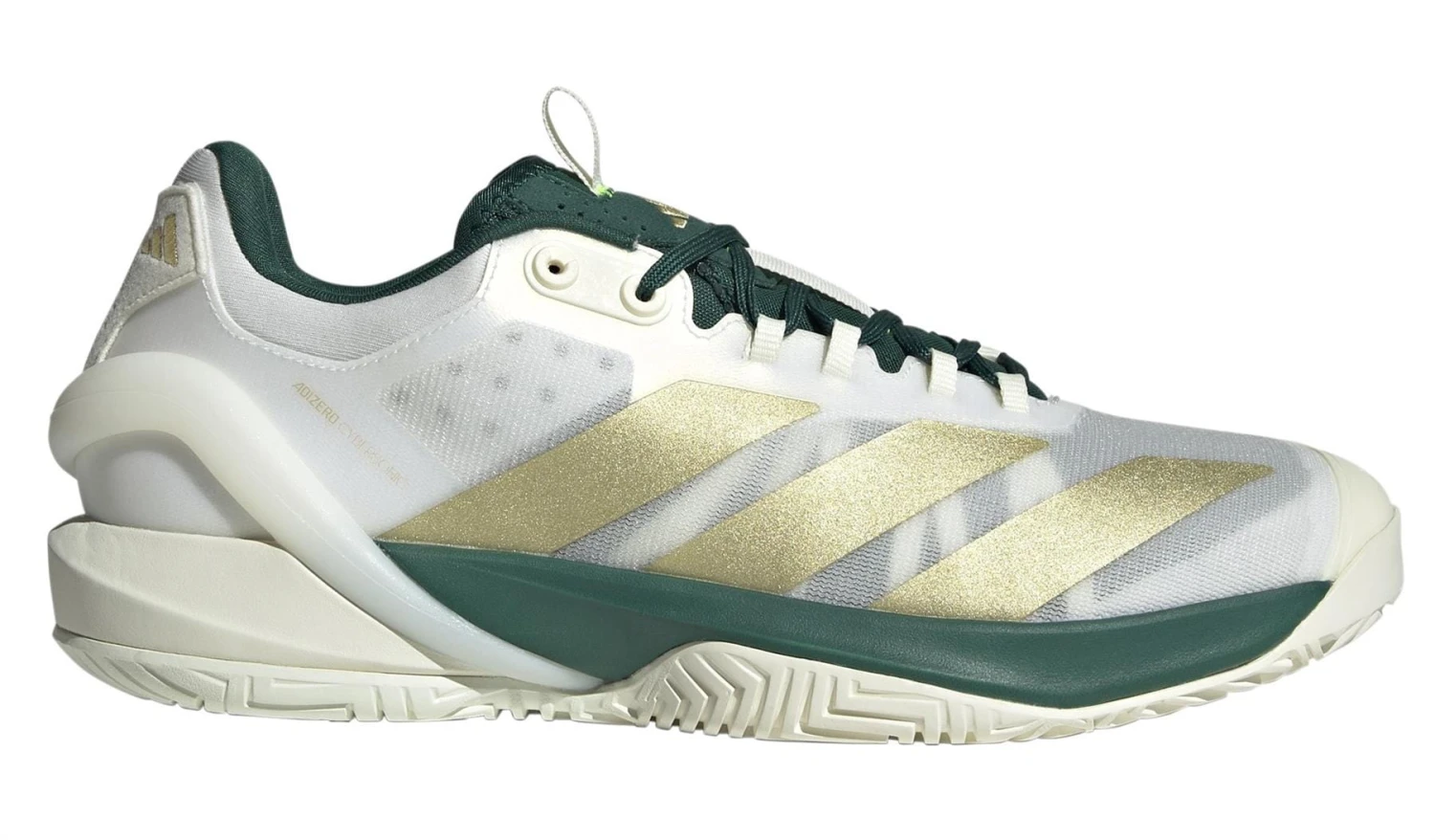 ADIDAS Cybersonic 2 Mens Tennis Shoes - White / Gold / Green 2 ADIDAS Cybersonic 2 Mens Tennis Shoes - White / Gold / Green - Image 2