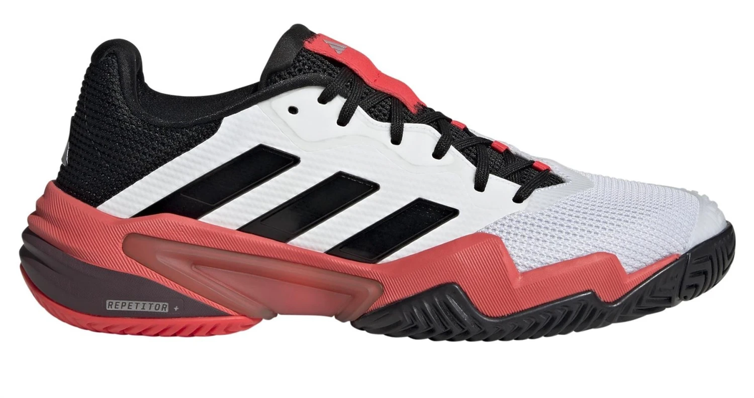 ADIDAS Barricade 13 Mens Tennis Shoes - White / Black / Red 2 ADIDAS Barricade 13 Mens Tennis Shoes - White / Black / Red - Image 2