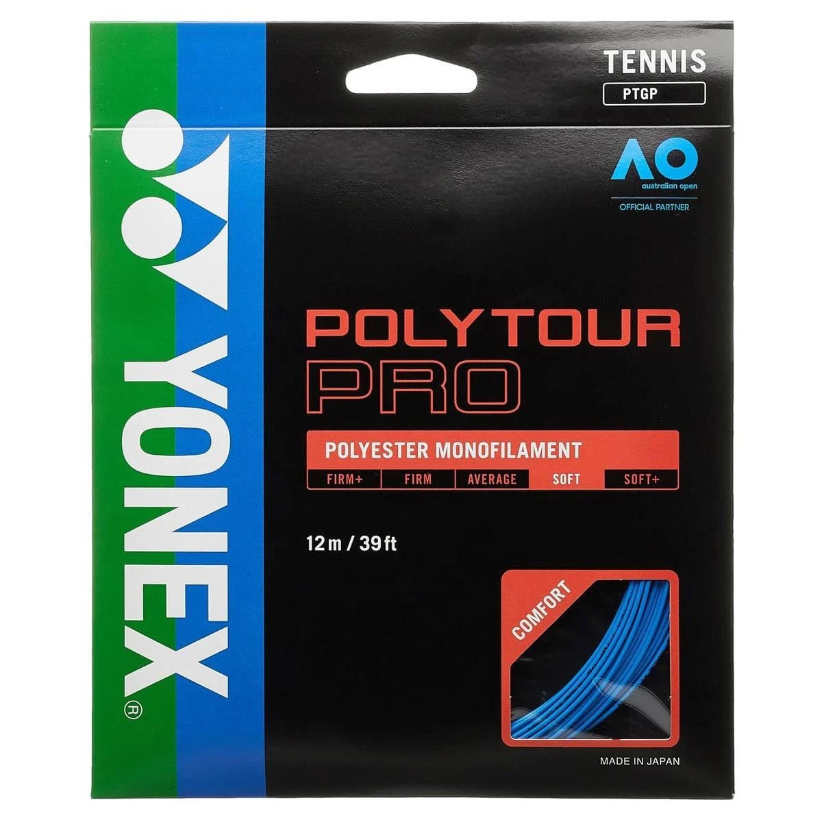 Yonex Polytour Air Tennis String (12m) - Sky Blue - 1.25mm 1 Yonex Polytour Air Tennis String (12m) - Sky Blue - 1.25mm