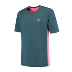 K-Swiss Hypercourt Mix Melange Mens Tennis T-Shirt - Stargazer / Pink